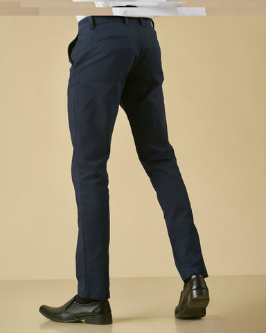 Navy Blue Stretch Chino Pants