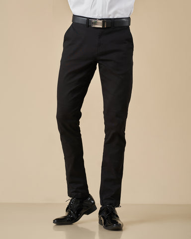 Black Stretch Chino Pants