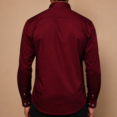 Deep Tone - Burgundy Button Down Shirt