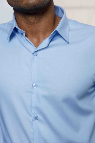 Mid Blue Textured Shirt