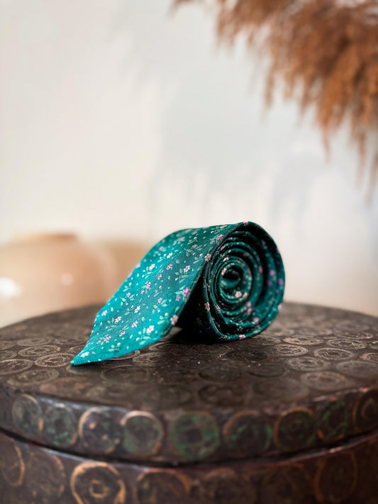 Print & Textured - 100% Silk Woven Tie