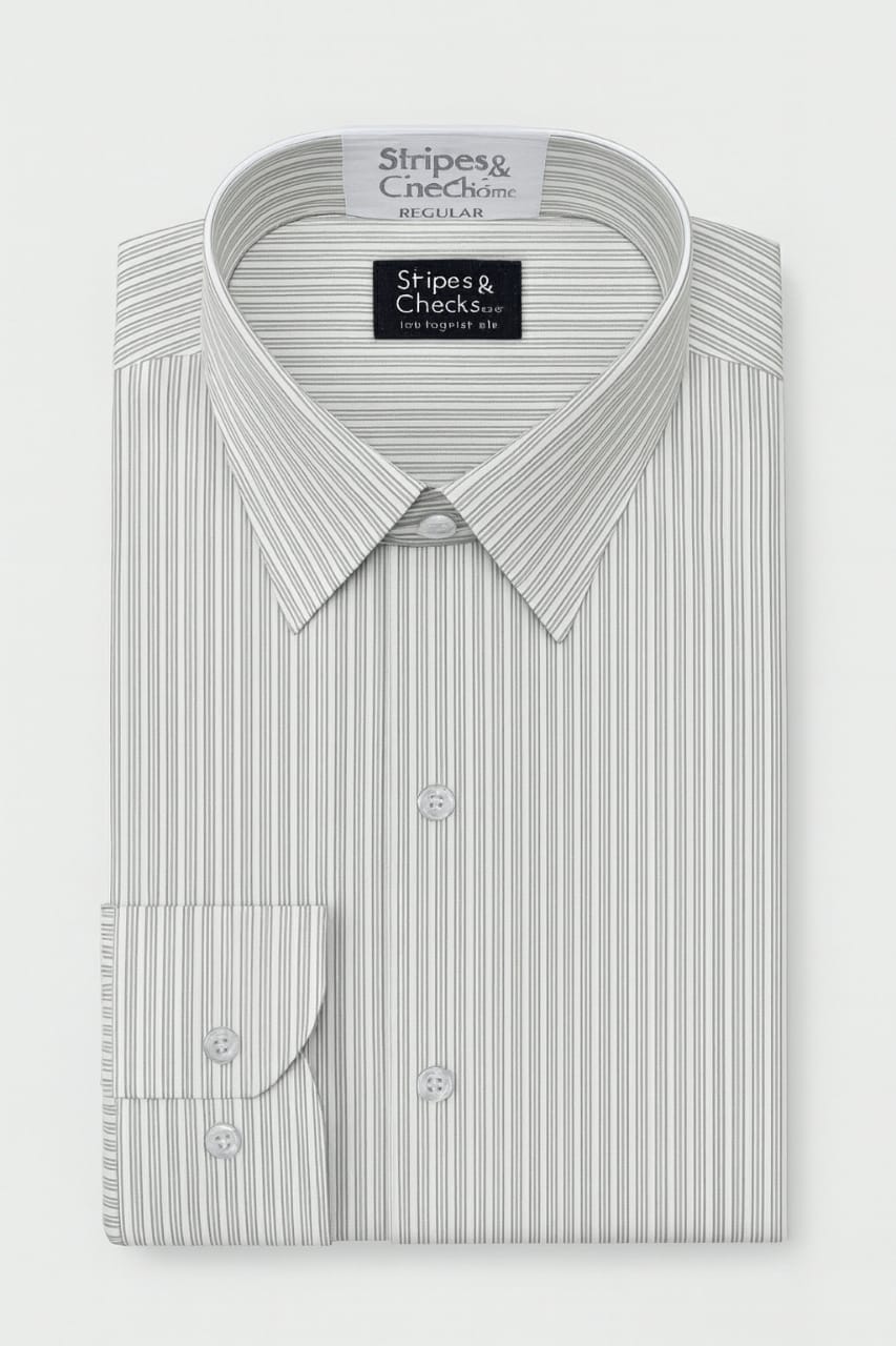 Mens Essentials - Small Stripe Long Sleeve Shirt