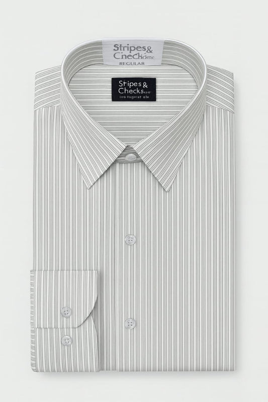 Mens Essentials - Small Stripe Long Sleeve Shirt