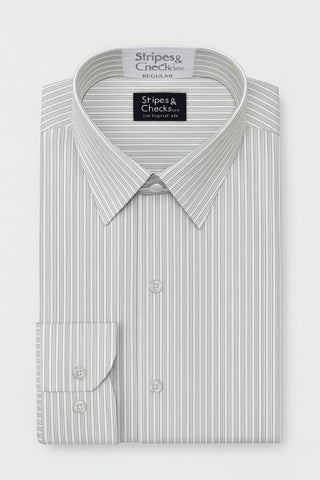 Mens Essentials - Small Stripe Long Sleeve Shirt