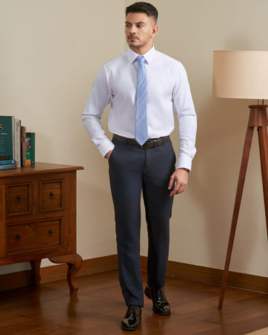 White Textured Non-Iron Shirt