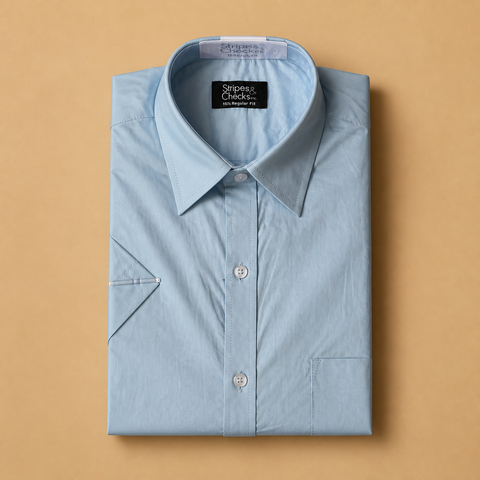 Baby Blue Short Sleeve Shirt