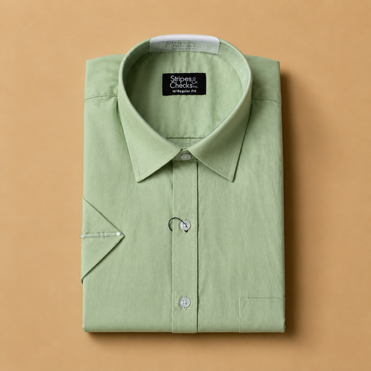 Green Shorts Sleeve Shirt