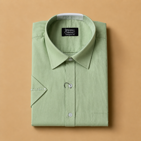 Green Shorts Sleeve Shirt