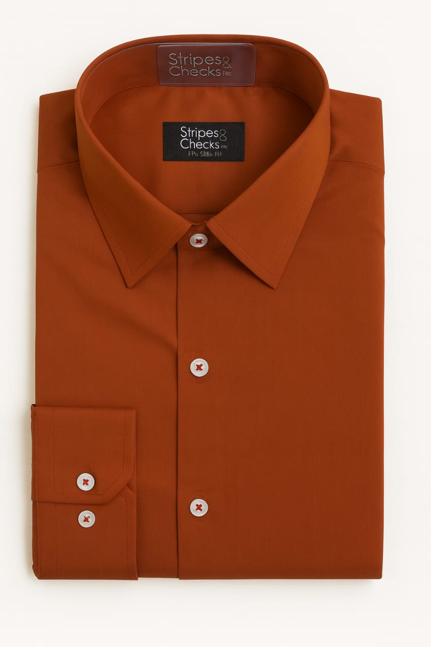 Essentials Shirt - Dark Orange Formal Shirt